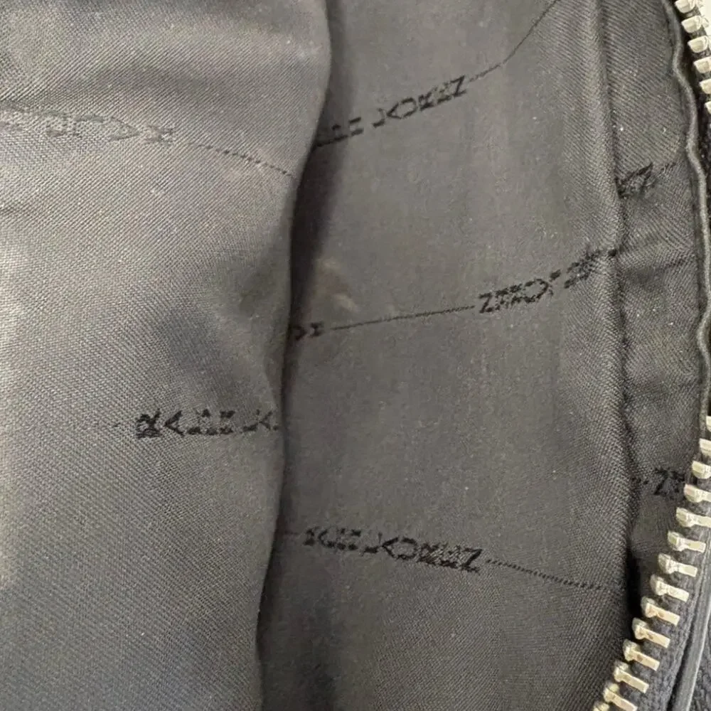 Vintage Ralph Lauren Leather Small Crossbody Bag RL Logo Black 90s Duel Zip Top
